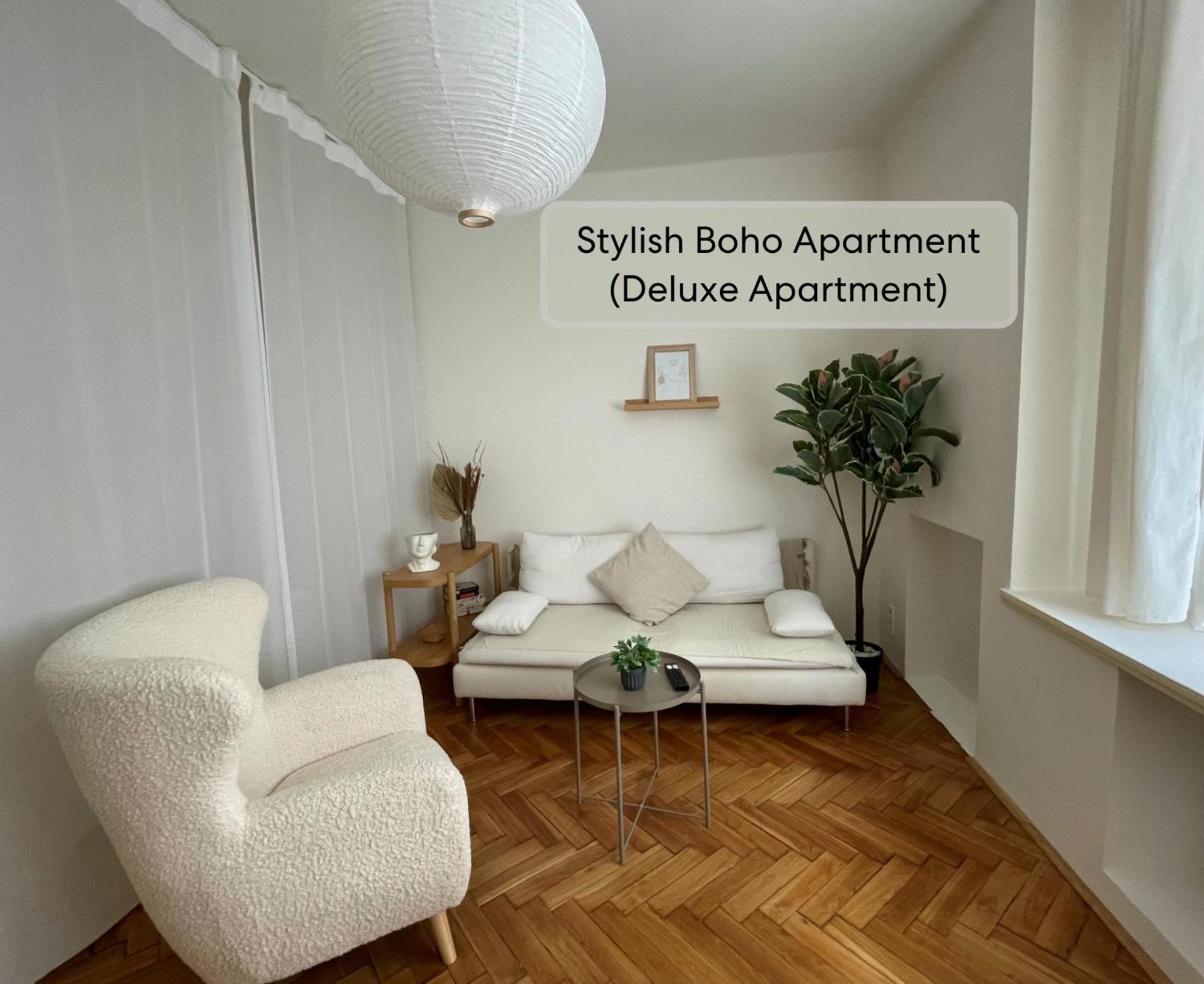 Urban Retreat I Modern Boho Apartments In Lovely Letna District - 10 Minutes From Old Town Praga Exterior foto